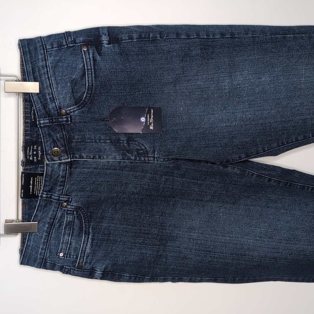 Ben Sherman NWT Stretch Straight Fit  Blue Asyer Denim Jeans 32" W x 30"…